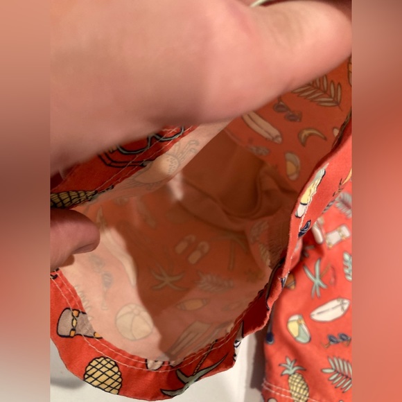 Toddler boy old navy rash guard swim trunks orange white surfer crab beach set - Picture 7 of 13